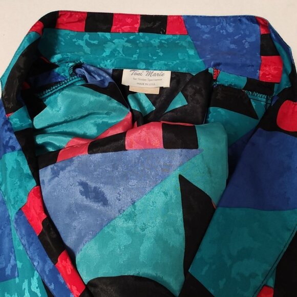 Vintage Toni Marie Sissies Sportswear Women Abstract Blazer Jacket Size 6 - Picture 13 of 14